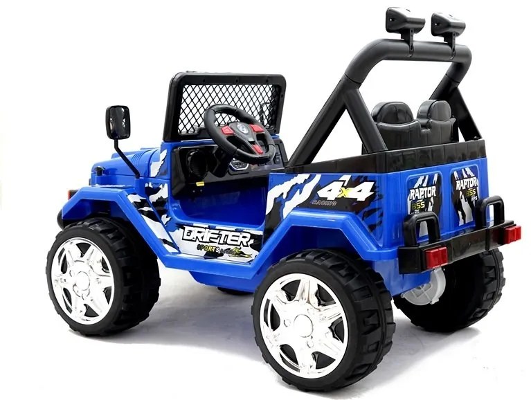 LEAN CARS ELEKTRICKÉ AUTÍČKO JEEP S618 - NELAKOVANÉ - MODRÉ - 2x45W - 12V7Ah - 2024