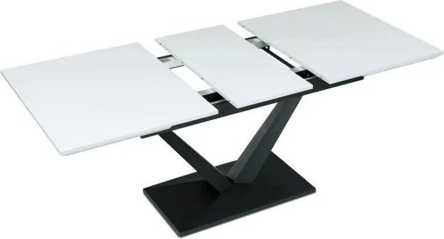 Jedálenský rozkladací stôl HT-W1630 biely / čierny