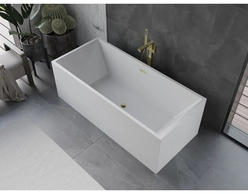 Mexen Vigo, voľne stojaca vaňa 178,5 x 80 cm, biela, zlatý lesklý prepad, 51251788000-50