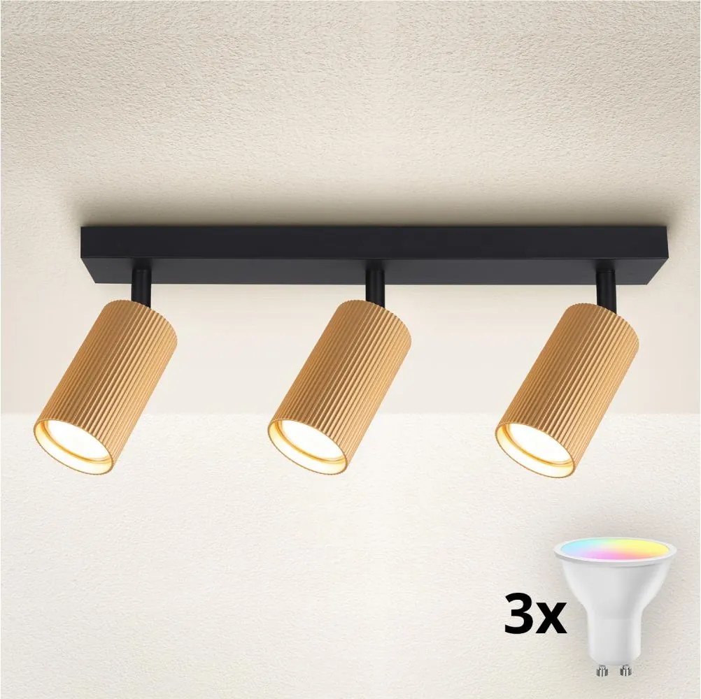 Brilagi - LED RGBW stmievateľné bodové svietidlo SELE MODERN 3xGU10/6W/230V Wi-Fi zlaté