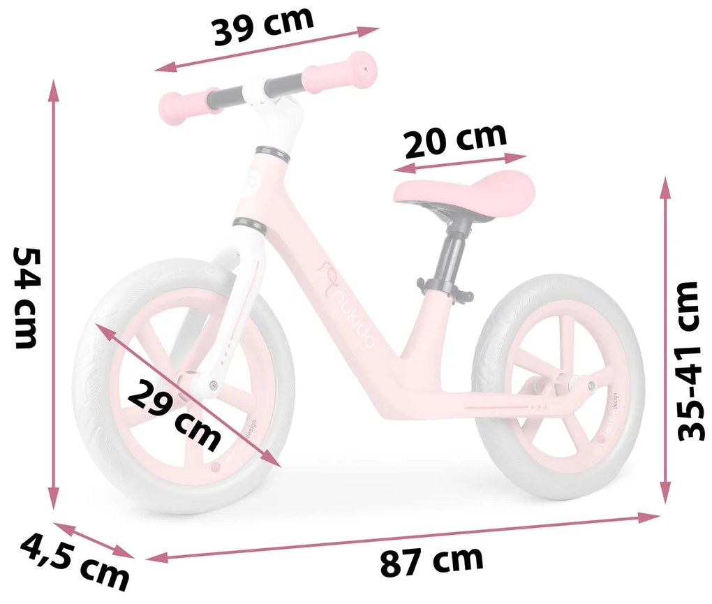 Nukido Detský bežecký bicykel Light Flee