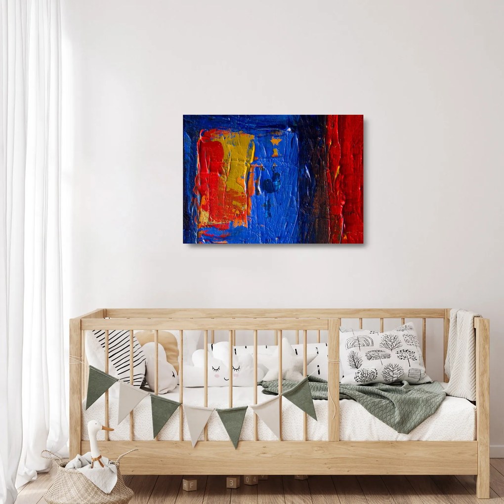 Sklenený obraz maliarskych farieb (70x50 cm)