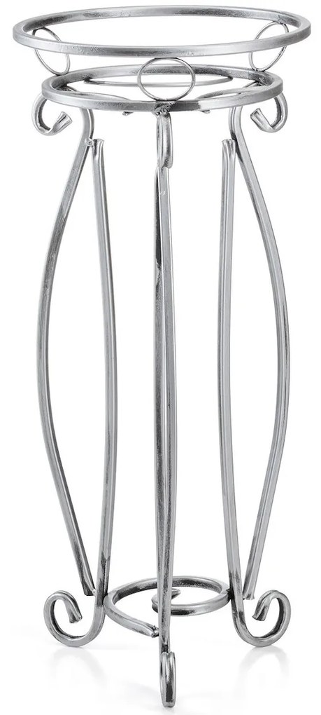STOJAN NA KVETINÁČ SHANE 62X28 CM STRIEBORNÁ