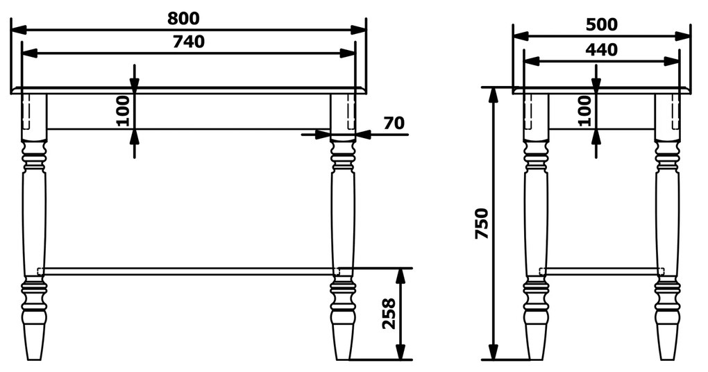 Sapho Sapho, CIMBURA umývadlový stolík 80x50x75cm, starobiela, CIM850