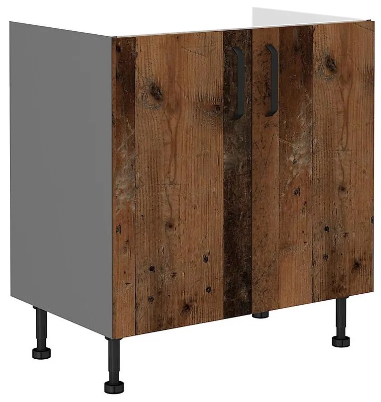 Kuchynská skrinka TESSA oldstyle/antracitová 80zl 2f bb