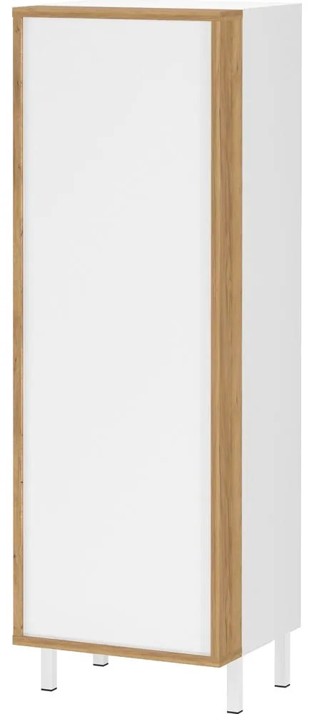 Biela vysoká/úzka kúpeľňová skrinka 39x120 cm Topeka – Germania