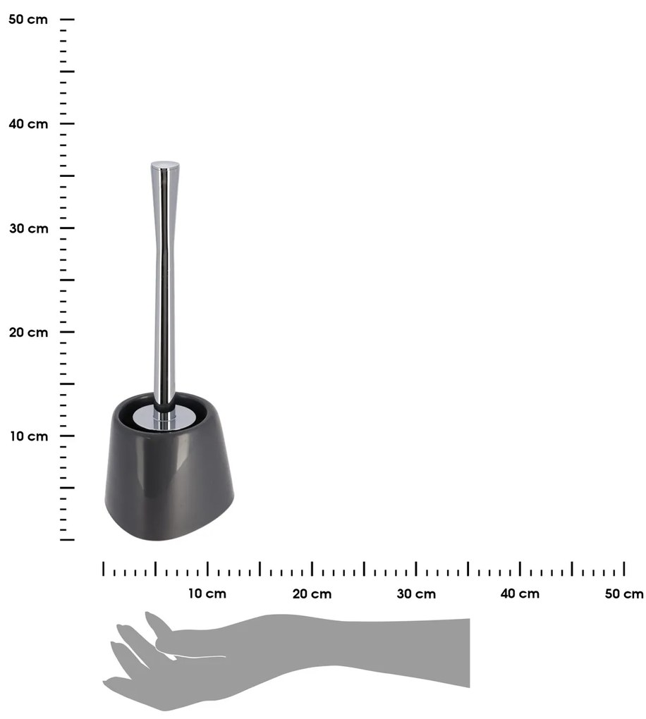 WC kefa Cuesta, sivá/s chrómovými prvkami