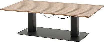 DEOKORK Hliníkový výsuvný stôl LYON 150x80 cm (antracit/medová)