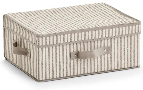 Pevný úložný box na oblečenie, na textil, pod posteľ, prúžok, 38x29x16cm