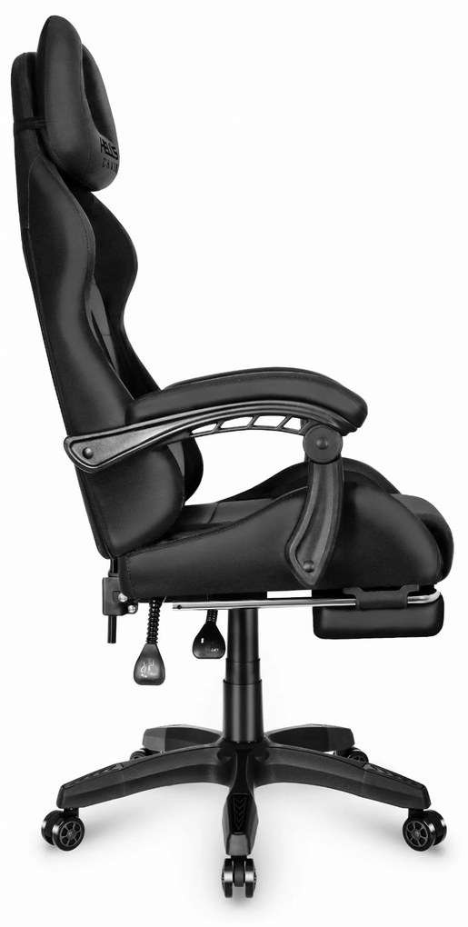 Hells Herná stolička Hell's Chair HC-1039 Black Fabric