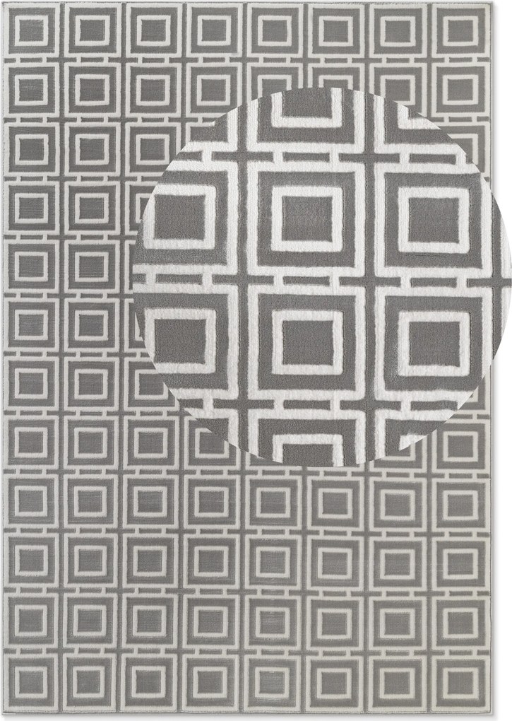 ELLE Decoration, Kusový koberec Perles 106190 Cream Grey z kolekcie Elle, 160x235, šedá, obývacia izba