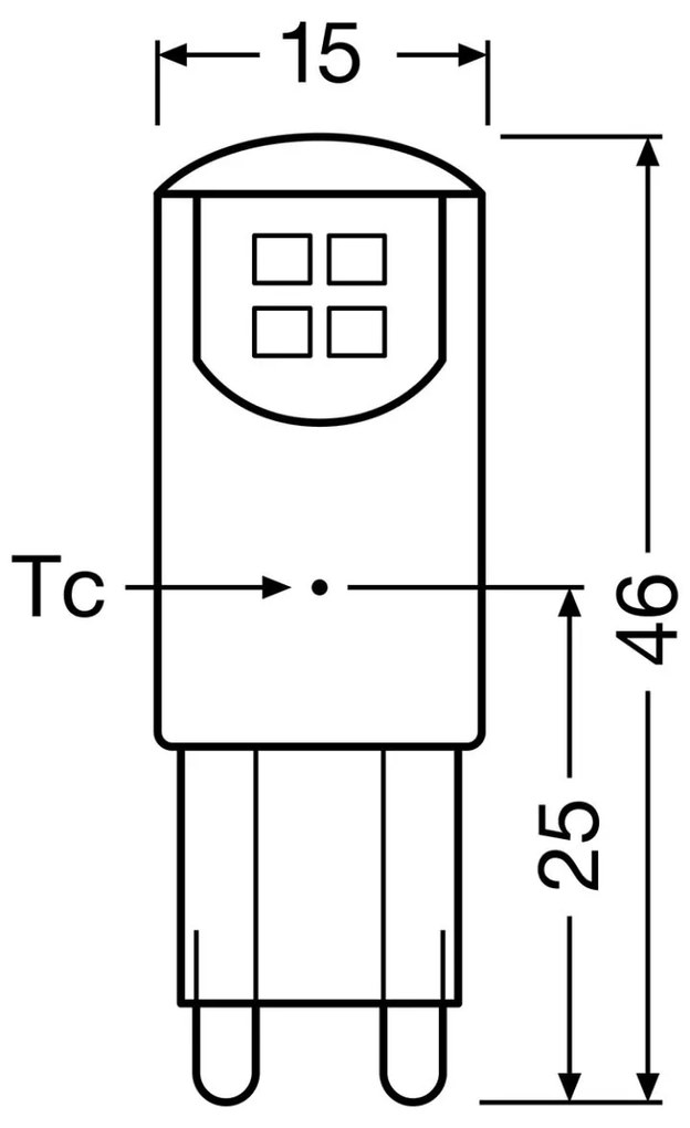 OSRAM LED žiarovka, G9, 1,9 W, 200lm, 2700K, teplá biela