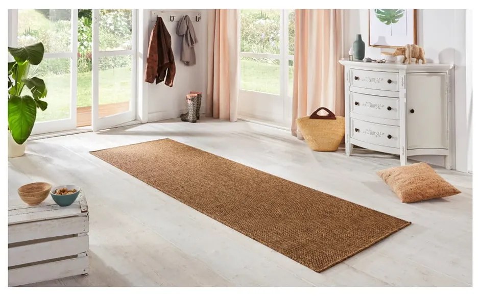 Hnedý vnútorný a vonkajší behúň 80x350 cm Nature – Hanse Home