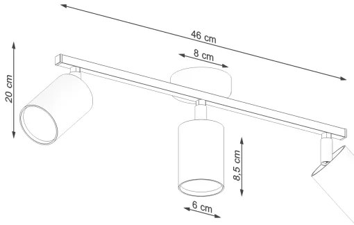 Sollux SL.1125 - Bodové svietidlo LEMMI 3xGU10/40W/230V biela