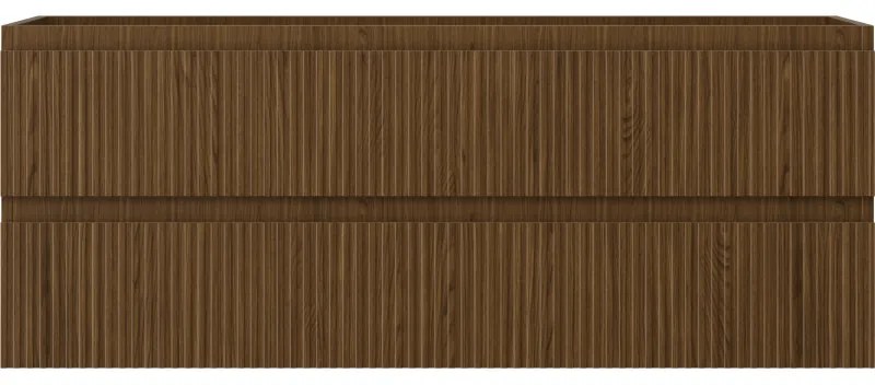 Mexen Rivel, kúpeľňová skrinka 120 cm, 2 zásuvky, drážkovaná, orech, 91A20-12047-2-BFF86