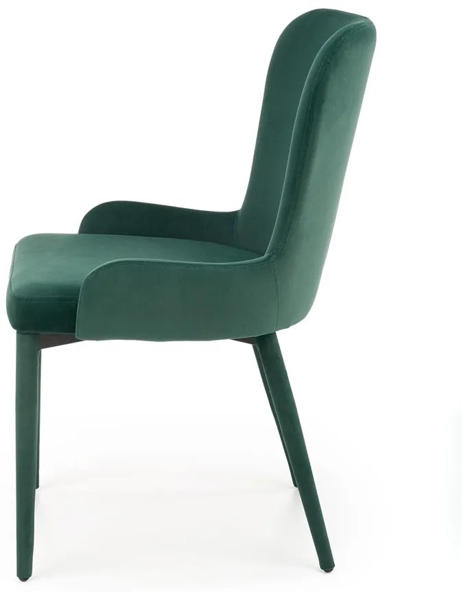 Jedálenská stolička K425 - tmavozelená / čierna