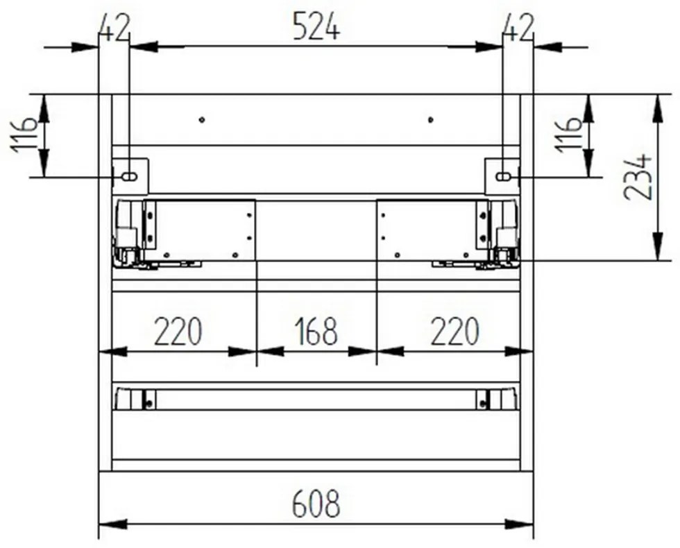 Mereo Aira, kúpeľňová skrinka 61 cm, Multidecor, Betón Chicago tmavosivý, MER-CN790SBCS2