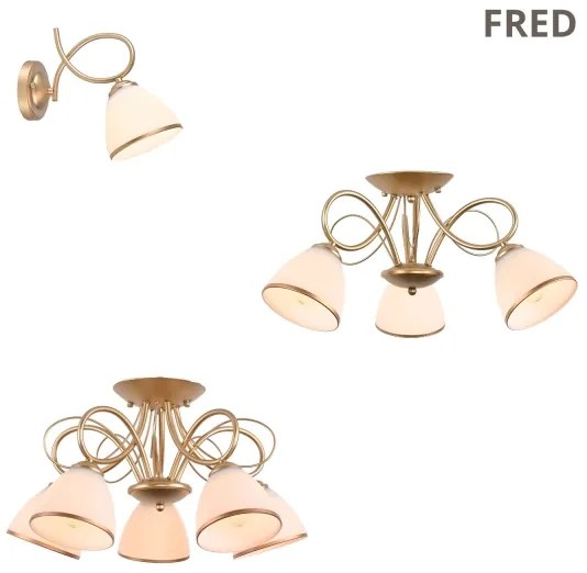 Brilagi - prisadený luster FRED 3xE27/60W/230V, priemer 59 cm, zlatý