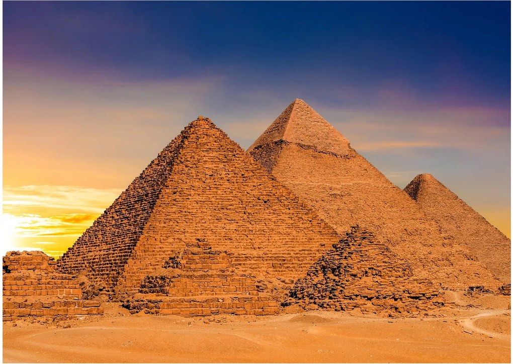 Sklenený obraz - Egyptské pyramídy (70x50 cm)