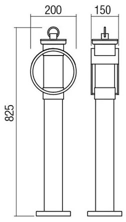 Redo 9573 - Vonkajšia lampa COMPASS 1xE27/42W/230V IP33