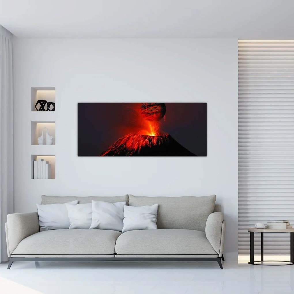 Obraz sopky (120x50 cm)