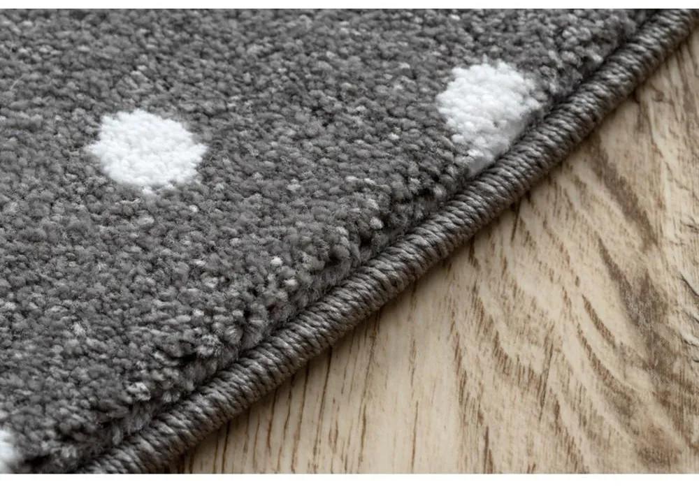 Detský kusový koberec Králiček sivý kruh 160cm