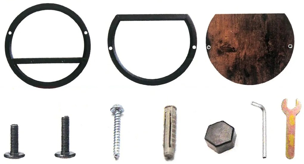 Závesný stojan na kvety EBRO RUSTIC hnedý/čierny