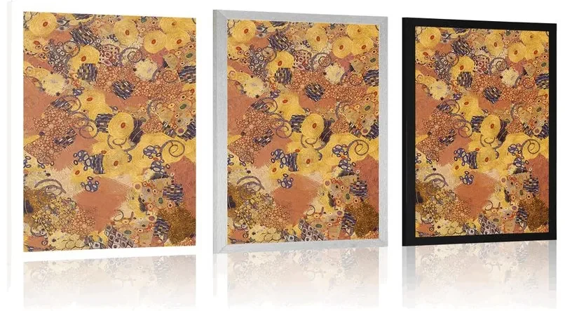 Plagát abstrakcia inšpirovaná G. Klimtom - 40x60 silver