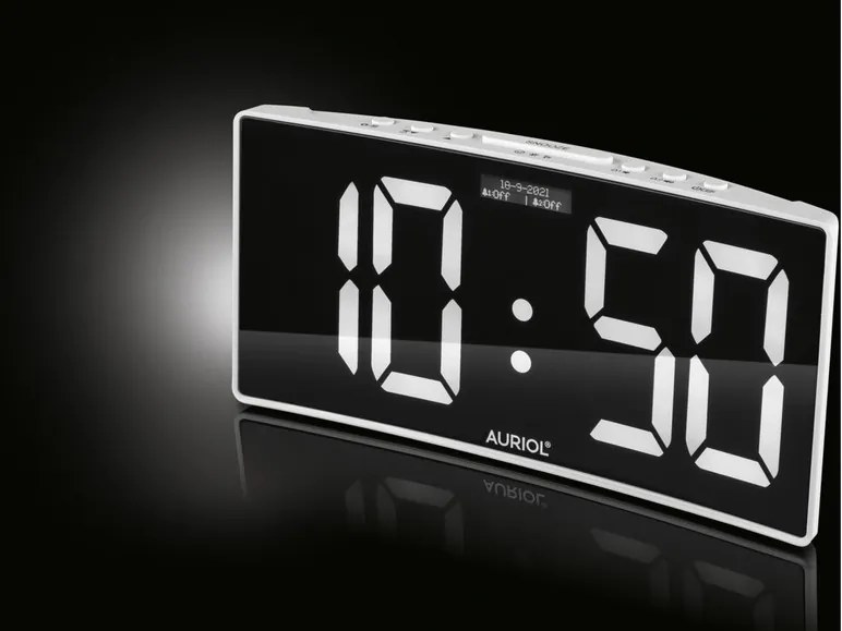 AURIOL® XXL Rádiobudík DAB+ (biela) (100334193)