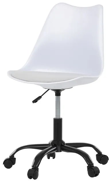 Autronic BONTEC Kancelárska stolička, výškovo nastaviteľná, šedá plast, KA-X7055 GREY Farba: Biela