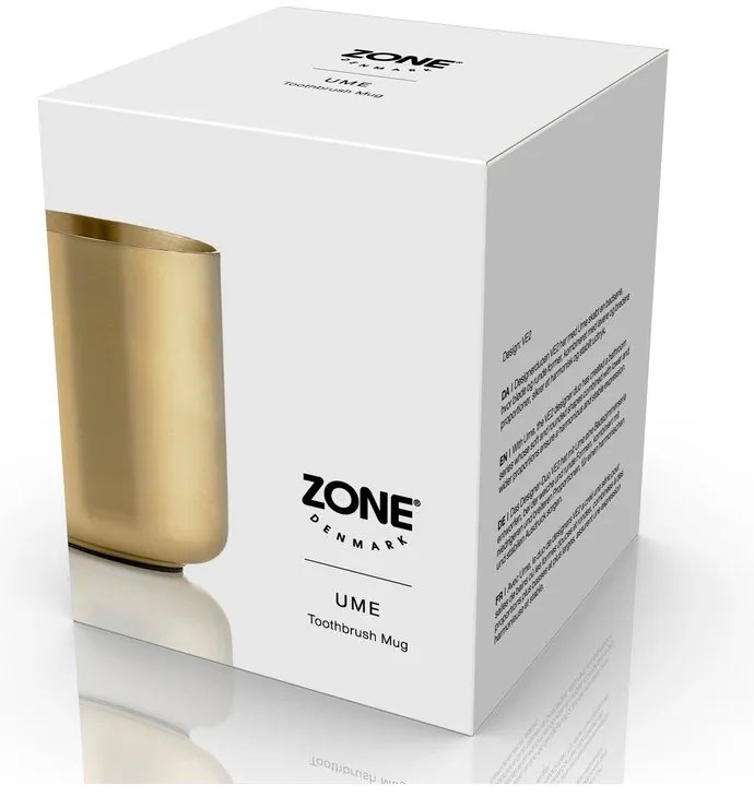 Téglik na zubné kefky z nehrdzavejúcej ocele v mosadznej farbe Ume Brass – Zone