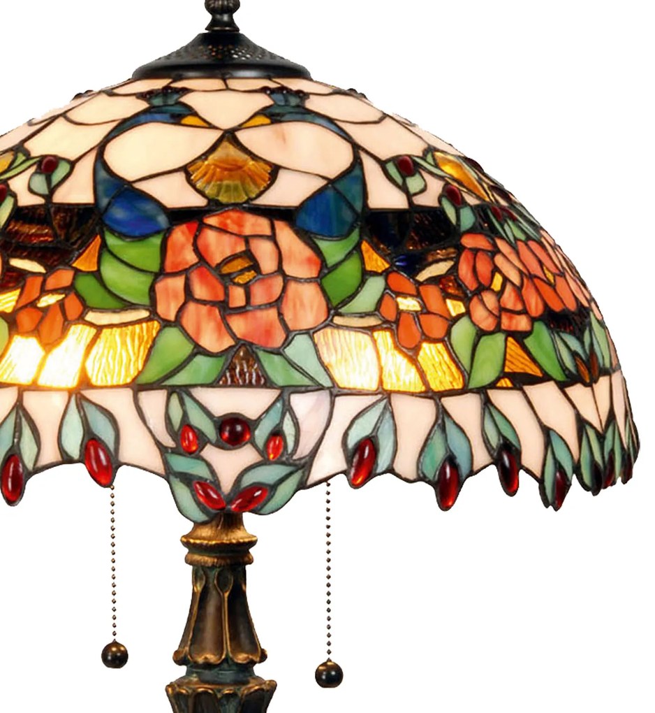 Pestrá Tiffany lampa stolová Ø41*67