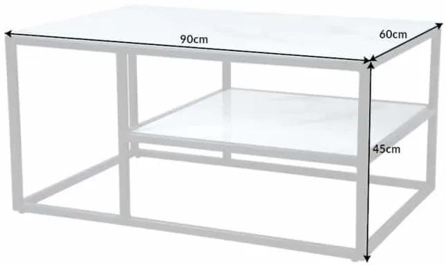 Konferenčný stolík Elegance 90cm biela mramoroptik