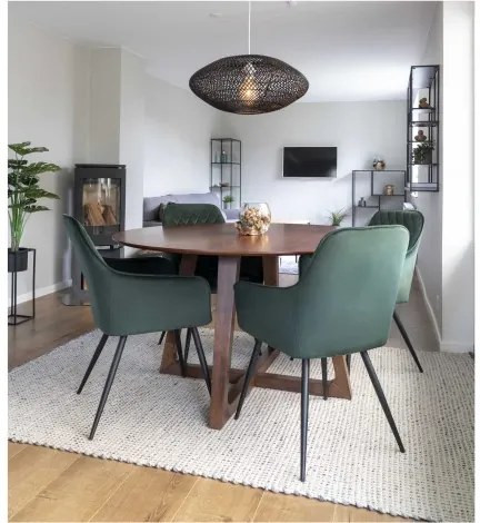 Jídelní křeslo HARBO, zelený samet House Nordic 1001155