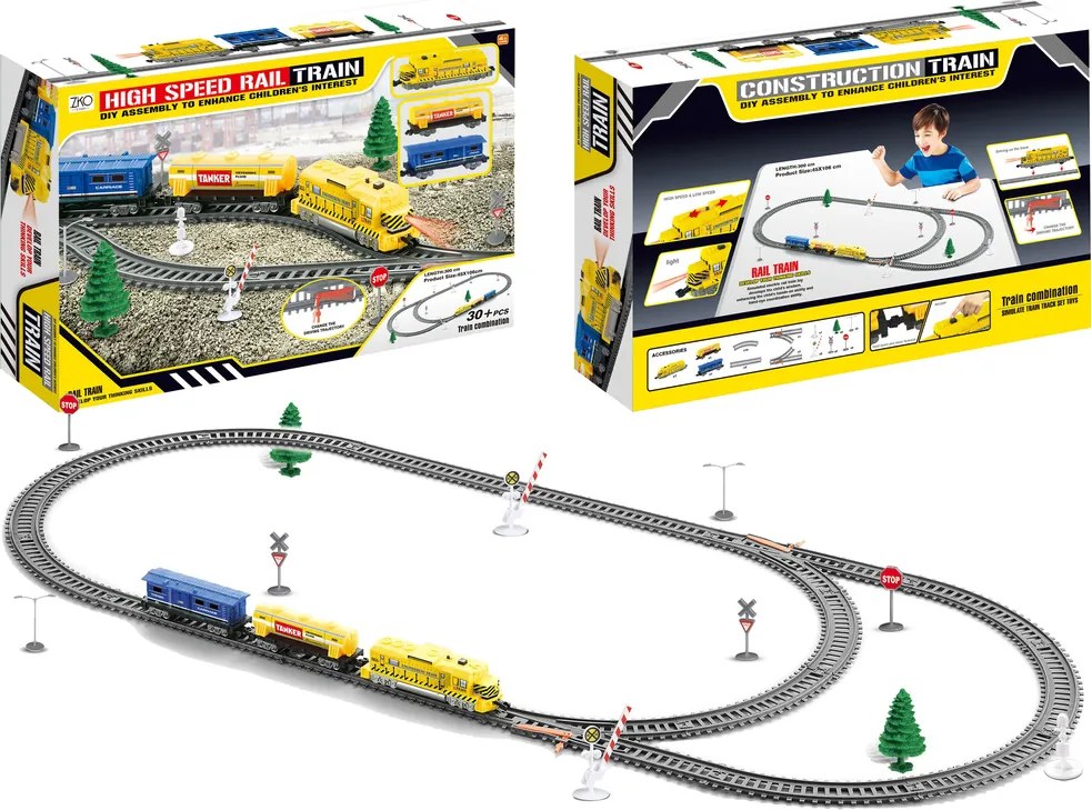 LEAN Toys Veľký elektrický vlak vlakové trate vozne svetlo