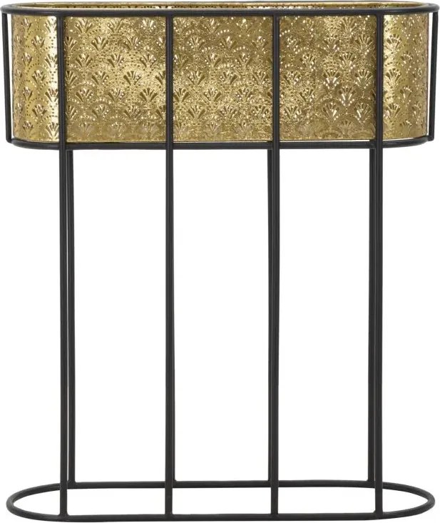 Stojan na květiny Oval zlato-černý