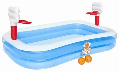 Bestway Nafukovací bazén s basketbalovými košmi, 254 x 168 x 102 cm