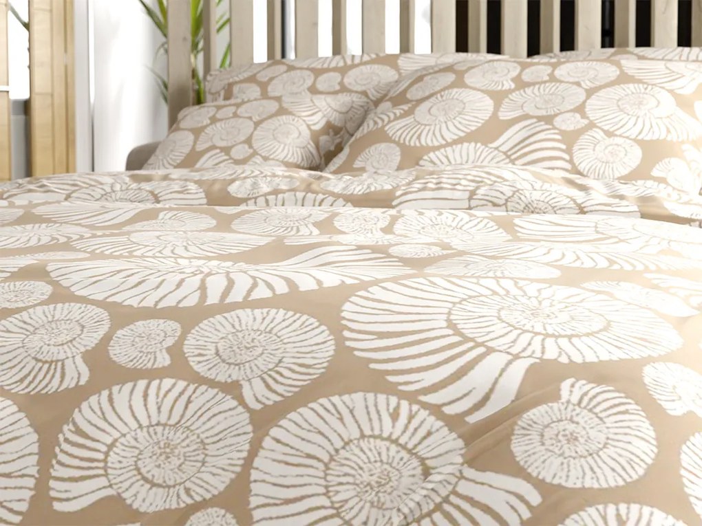 Obliečky z mikrovlákna SNAIL SHELL hnedé Rozmer obliečky: 70 x 90 cm | 140 x 200 cm