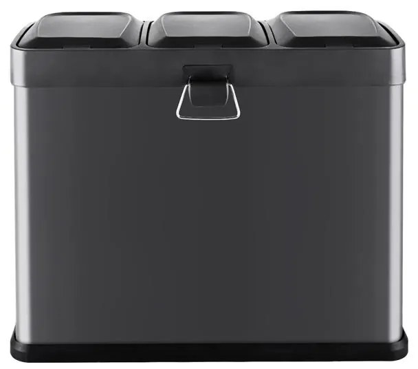 Klarstein Ökosystem odpadkový kôš nášľapný kôš triedič odpadu 45L (3x15L) čierna