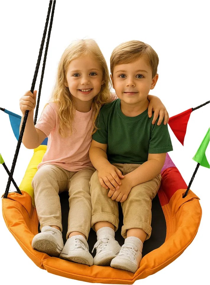 LEAN Sport Záhradná hojdačka Čapie hniezdo Obdĺžniková farebná 167 x 75 cm