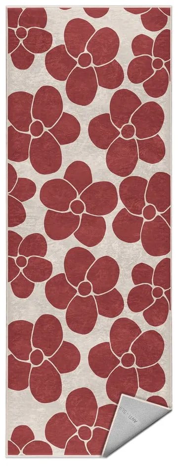Červený prateľný behúň 80x200 cm Red Meadow – Mila Home