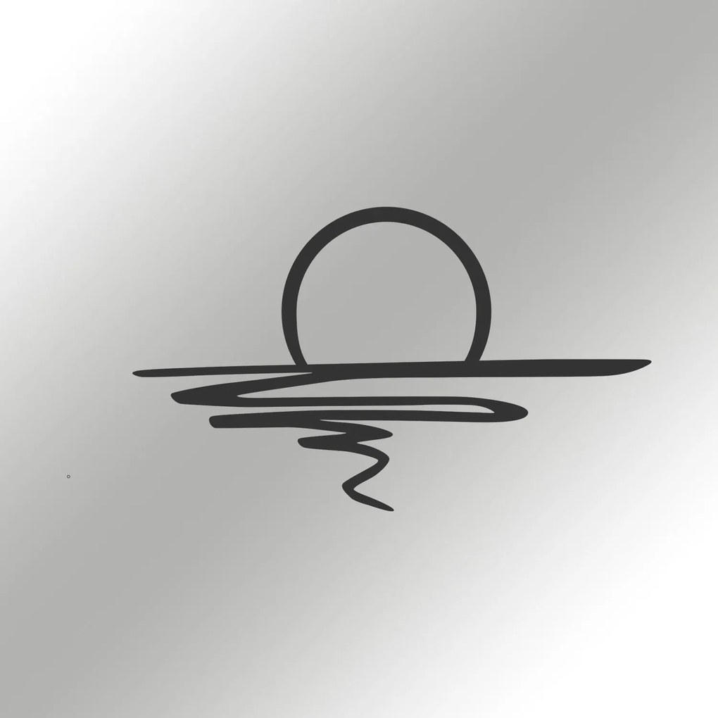 Nástenná kovová dekorácia Lesk čierna