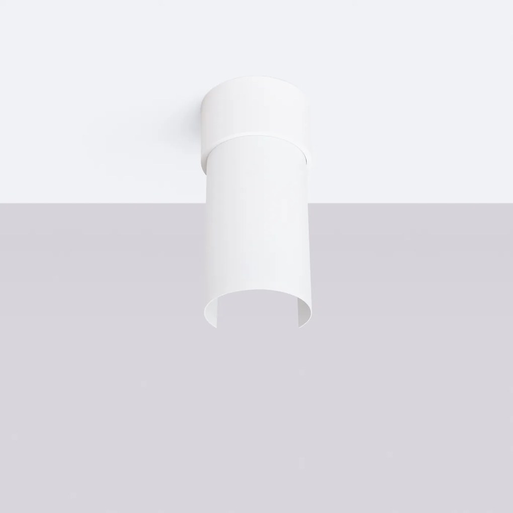 Stropné svietidlo Flash, 1x biele kovové tienidlo