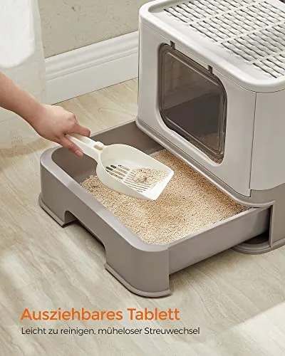 Feandrea Mačacia toaleta plastová Tuva, sivá