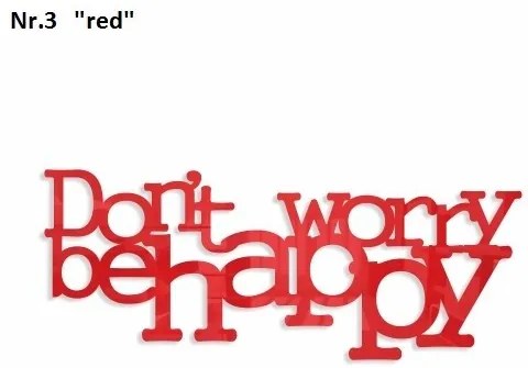 Don't worry be happy dekorácia na stenu čierna