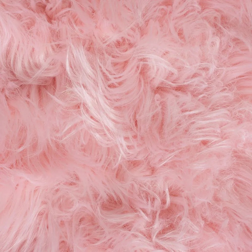 Flair Rugs koberce Kusový koberec Faux Fur Sheepskin Pink - 60x90 tvar kožušiny cm