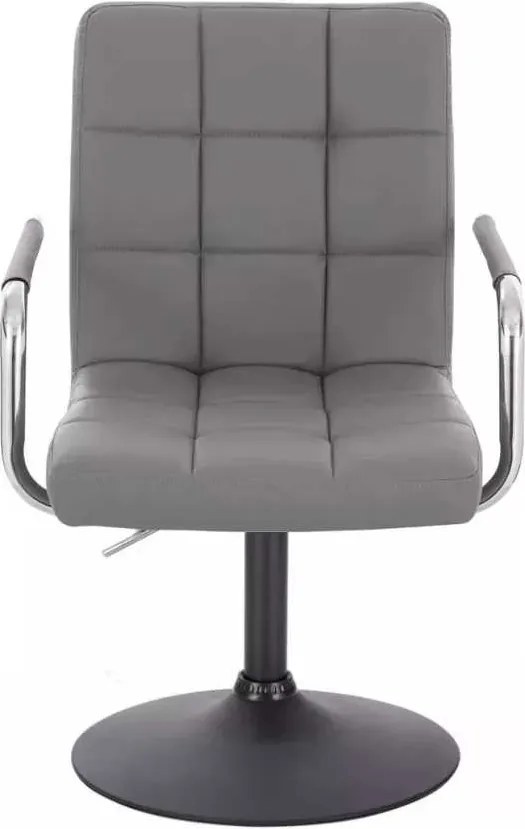 LuxuryForm DESIGN Stolička VERONA na čiernom tanieri - šedá