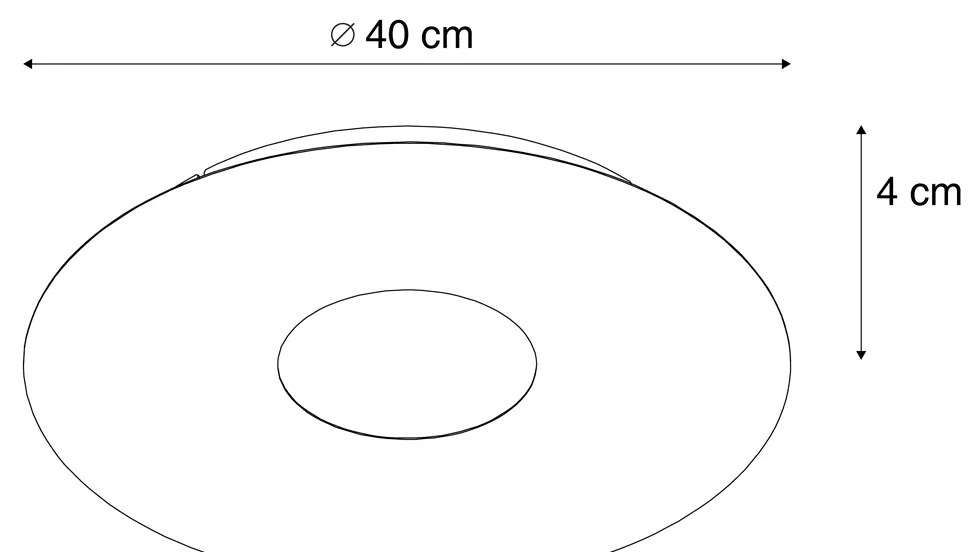 Moderné stropné svietidlo zlaté 40 cm vrátane LED s 3-stupňovým stmievaním - Morning
