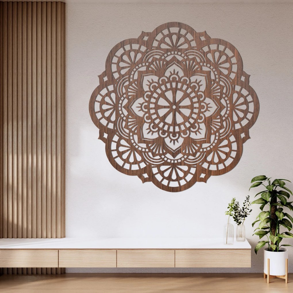 Nástenný drevený obraz mandala svetlo života - LUMEN: HDF - Javor 20 cm 4515-97644 HDF0508