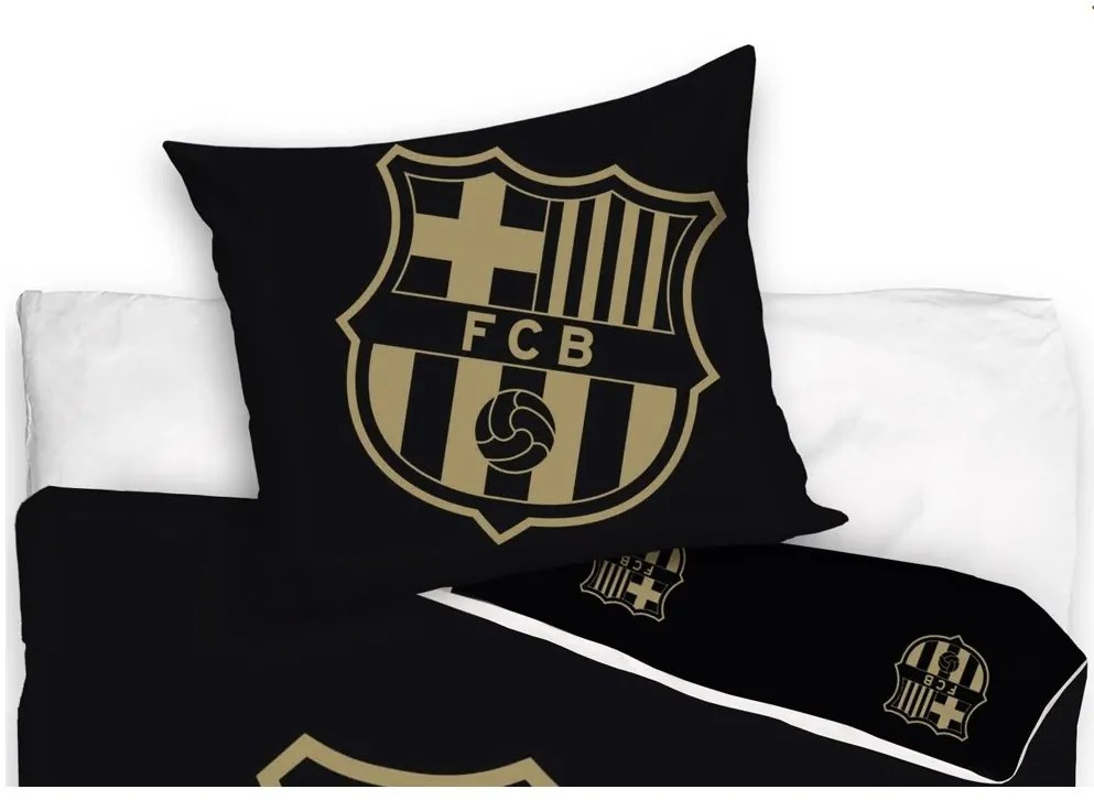 Futbalové obliečky FC Barcelona Gradient Black 140x200/70x90 cm